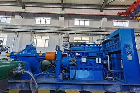 KPS係列單級雙吸離心泵在鄂（è）爾多斯電力冶金集團氯堿（jiǎn）化工分公司使用現場