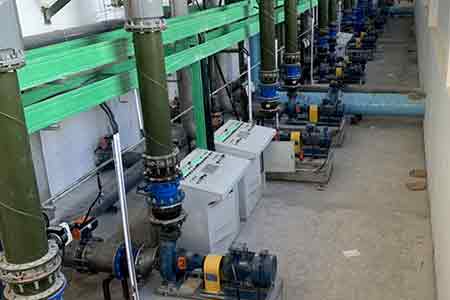 KCP係列單級離心（xīn）泵在汕頭市潮陽區紡織印（yìn）染水處理中心使用現場