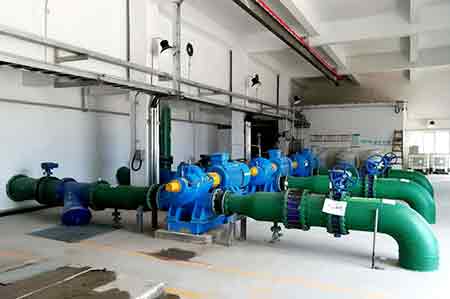 KPS係列單級雙吸離心（xīn）泵在赤峰廣鋼使用現場